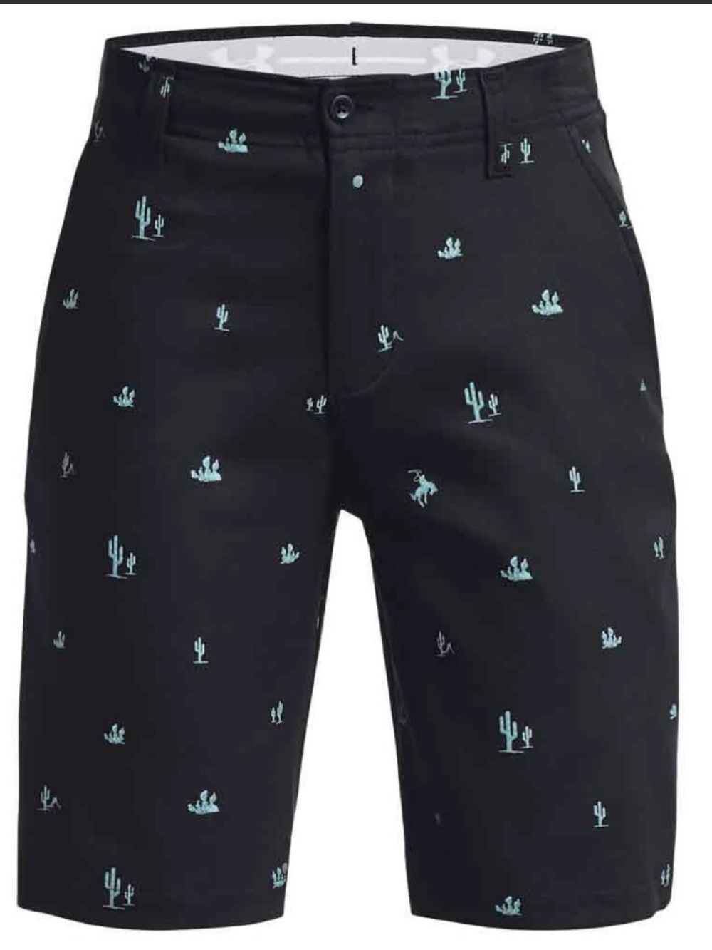 Under Armour Black Shorts with Teal Desert Embroidery